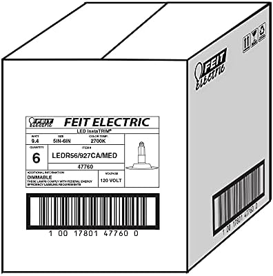 Feit Electric LEDR56/927CA/MED/6 5/6 in. Еквивалент 65W InstaTrim Регулируема Врата Интегриран Led Комплект за Модернизация