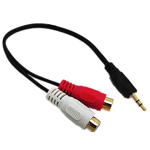 1pcs ≤0.5 m 3.5 mm Male Jack to 2 RCA Female Plug Adapter Кабел Mini Stereo Audio Кабел Headphone Y Кабел