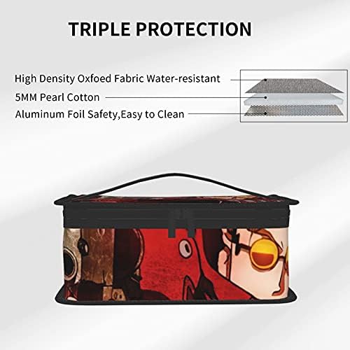 Trigun Vash・the・паническо бягство Аниме Portable Lunch Bag Thermal Insulation Refrigerated Working Lunch Box for Men and