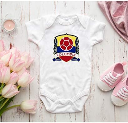 Колумбия Футбол Дизайн На Детско Боди Новородено Бебе Гащеризон Onesie