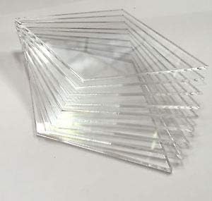 Блестящо Папагали DIY Проекти Акрилна Прозрачна Пластмаса, Плексиглас 2 мм Лист |12x12 Инча | Прозрачен)