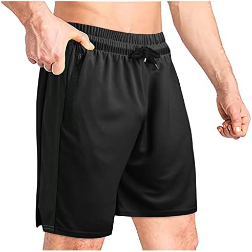 PJZQXS Mesh Дишаща Men ' s Wicking Color Matching Shorts Summer Sports Cloth Fitness Мъжки Панталони
