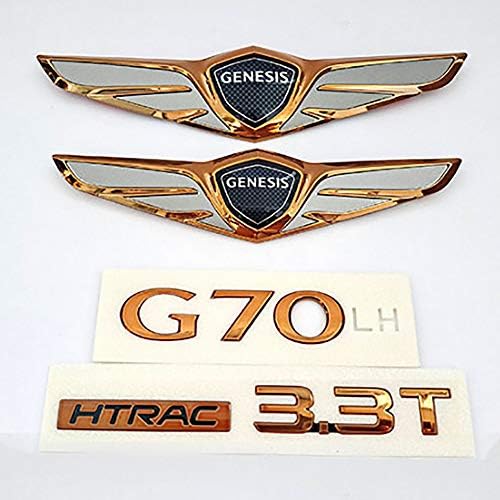 Предното и задното крило 2.0 T 3.3 T Емблема за 2018 г. 2020 г. Hyundai Genesis G70 (4p(розово злато)/Front+Rear+G70+3.3