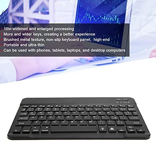 Безжична клавиатура Folany, RGB Backlight Fast Typing Computer Keyboard Square Keycap за таблетки за преносими компютри