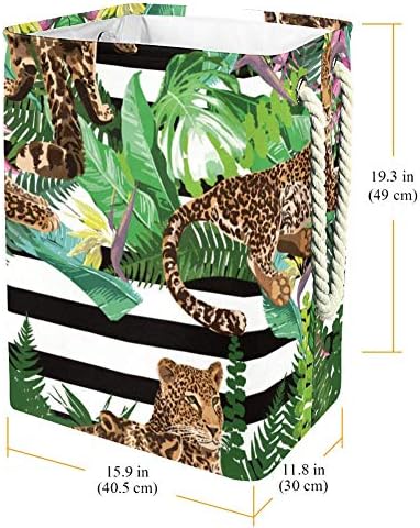 Unicey Leopards with Stripes Large Sized Laundry Възпрепятстват Сгъваема Кошница За Съхранение Спални Детски Стаи
