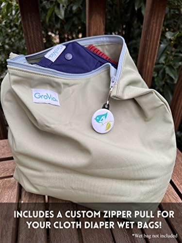 GroVia за многократна употреба All in One Snap Baby Текстилен пелена (AIO) – 6 опаковки (Оцветената смес от 1)