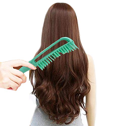 LiXiongBao Detangling Brush for Къдрава Коса Natural Hair African American 3a to 4c Извратени Wavy Coily Hair (зелен)