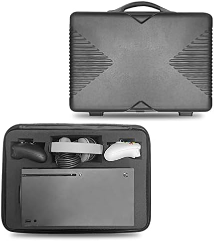 Калъф за носене Xbox Series X, съвместим с конзола XSX/контролери/слушалки/игри и други аксесоари-Защитно пътен калъф