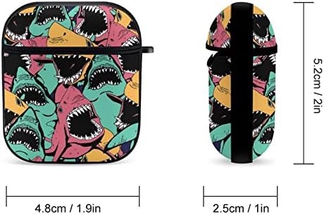 Airpods Case Sea Life Angry Shark(1) Airpod Hard Case Калъф За слушалки Apple Airpods1 Airpods2