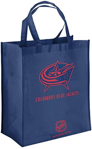 FOCO NHL Columbus Blue Jackets Печатна Нетканая Полипропиленова Множество Продуктова Чанта в Тъмно Син Цвят