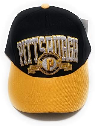 Semper Fi Питсбърг!! Черна и Златна 3D Бродирани бейзболна шапка/Шапка