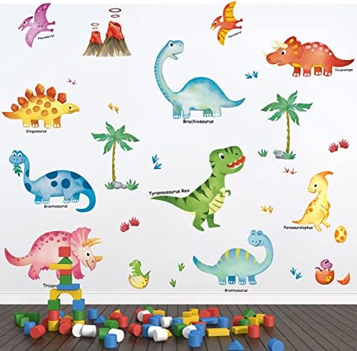 decalmile Динозаврите Стикери За Стена Детски Стикери За Стена Детска Спалня, Детска Стая Декора на Стените