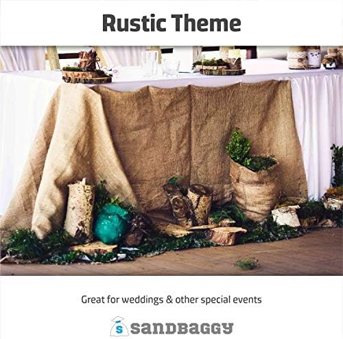 Sandbaggy Burlap Square inch 80 x 80 inch - за озеленяване, строителство, интериор, покривки за маса (1000 листа)