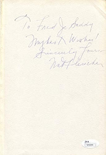 Nat Fleischer Autographed 1972 Боксова Book Encyclopedia (JSA) - Боксови списания с автограф