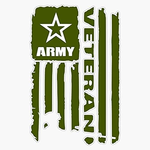HOF Търговия Us Army Green Veteran Flag Vinyl Стикер Водоустойчив Стикер За Лаптоп Стенни Прозорец Стикер на Бронята 5