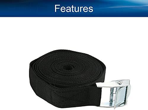 Yinpecly Lashing Strap 1 x11.5ft Adjustable Tie Down Cam Straps Cargo Packing with Strap Buckles up to 441lbs for Каяк,