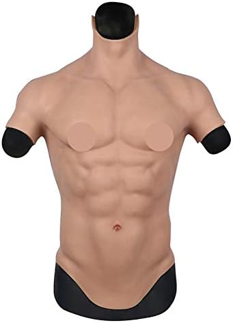 Със своите Силиконова Мускулна на Гърдите Реалистична Мъжки Гърди Жилетка Моделиране на Мускулите на Корема Кожата Мек
