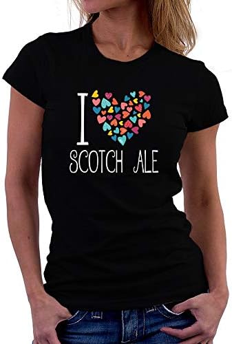 Teeburon I Love Scotch Ale Colorful Hearts Женска Тениска