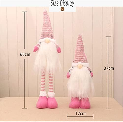 JWDYA Retractable Santa Claus Dolls Merry Christmas Decorations for Home Nordic Faceless Elderly Dolls for Children (Color