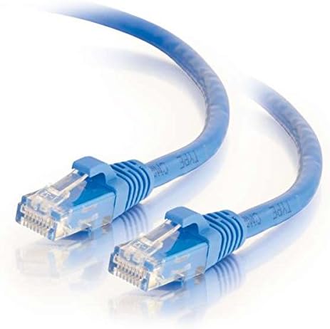 C2G 0.5 M основа cat6a Ethernet RJ-45 Високоскоростен Мрежов Кабел, LAN Lead Snagless UTP LSZH-BLU