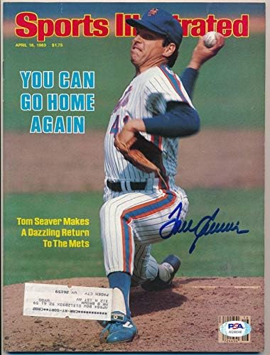 Това Siver Копито Ню Йорк Метс Подписа 1983 Sports Illustrated Magazine PSA/DNA 158017-Списания MLB с автограф