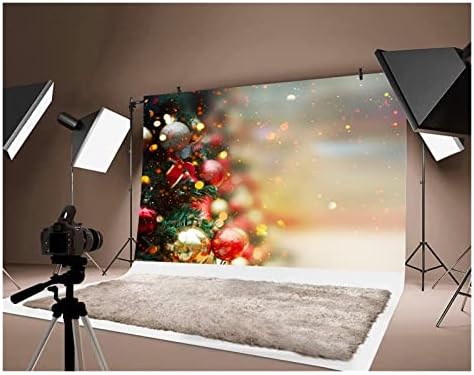 Фотографско студио Фон Подпори Дядо Коледа е Бъдни вечер Снимка, Пейзаж Коледна тема украса (Цвят : Green6, размер : 5x3ft)