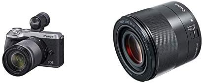 Canon EOS M6 Mark II (сребрист)+Ef-M 18-150 мм F/3.5-6.3 is STM + Evf комплект с обектив EF-M 32 mm f/1.4 STM, черен