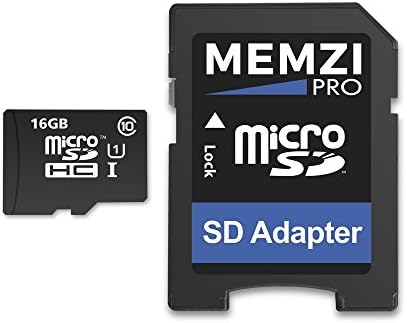 MEMZI PRO 16GB Class 10 90MB/s Micro SDHC Карта с памет със SD адаптер за мобилни телефони LG G5 или G6