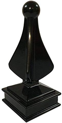 2 x 2 Алуминиева Горния капак стълб на копията за Метални стълбове - Pressure Fit - Черен