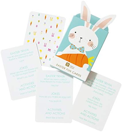 Говорещи маси EASTERTRIVIA Hop to It Easter Fun Cards Pack of 52, Многоцветни