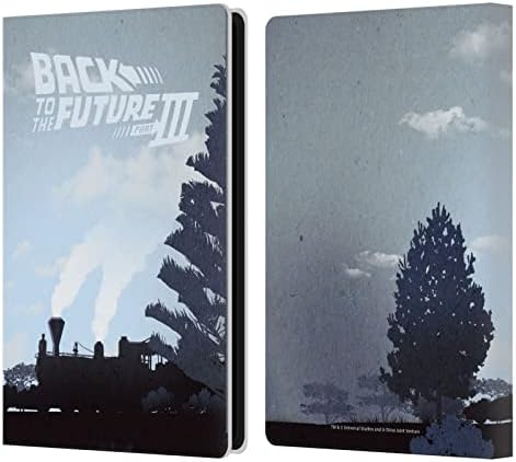 Head Case Designs Официално Лицензиран Back to The Future Car in Eastwood Ravine Movie III Автомобилни Силуети Кожена книга Портфейл Калъф е Съвместим с Kindle Paperwhite 4 (2019)