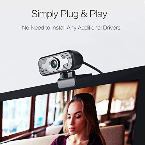 1080P Уеб камера, AREBI Full HD Десктоп, уеб Камера, Широкоъгълен Лаптоп USB PC Cam, Компютърна Запис Pro Уеб камера на