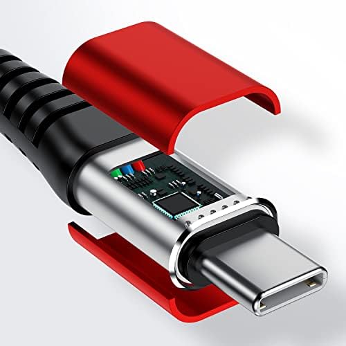 USB A към Type C Кабел, Cabepow [3-Pack 1Ft] Кратка Бързо Зареждане на 1 Метър USB Type C Кабел за Samsung Galaxy A10/A20/A51/S10/S9/S8,