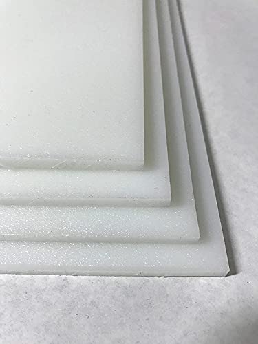 ABS Бял пластмасов лист 1/8 x 18 x 30 Канава 1 Страничната вакуум формовочный (опаковка от 4 броя)