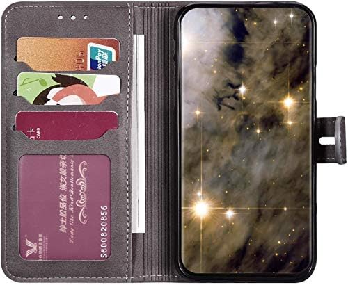 IKASEFU е Съвместим с iPhone X/XS Case Сладка Котка luxury Retro Soft Pu Wallet Leather Strap Case Card Slots Shockproof