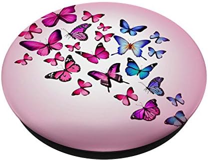 Пеперуда Цветна за любителите на Природата и Пеперуди Подарък PopSockets PopGrip: Замяна дръжка за телефони и таблети