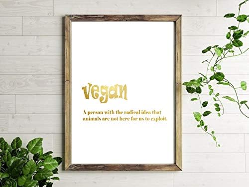 Turnip Designs Вегетариански Definition A Person with The Radical Idea 8X10 Unframed Смешни Motivational Вдъхновяващи
