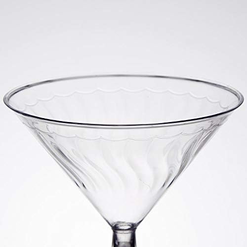 Minoqi Fine line Flair фаянс 2306-CL 6 грама. Пластмасова чаша за мартини от 2 части с прозрачна основа-(12) бр.