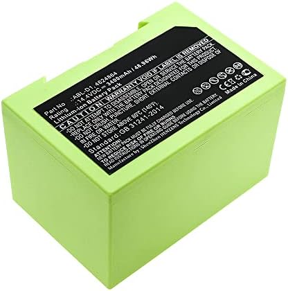 Synergy Digital Vacuum Cleaner Батерия, Съвместим с прахосмукачка iRobot Roomba i8+, (Li-ion, 14.4 V, 3400mAh) ultra-висока капацитет за Смяна на батерията iRobot 4624864