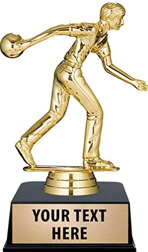 Трофеи боулинг награди на короната е изработен по поръчка гравиране, 6 персонално мъжки трофей боулинг на черно низкопробном министър-лист
