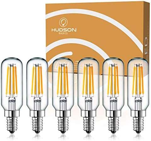 Hudson 4W LED Candelabra Light Bulb (6 Pack) - 3000K Dimmable T6/U формата на сърце Warm White Chandelier Bulbs (еквивалент 40W) - E12 Small Base UL Listed Indoor/Outdoor Свещ LED Light Bulbs
