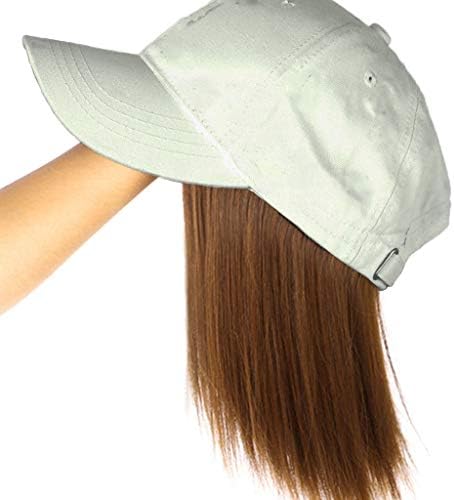 LQGSYT Къс бейзболна шапка, Перука за Коса 8 Синтетични Боб Перука Косата Естествено Свържете Регулируема Перука Шапки