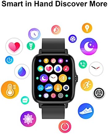1.7 инчов екран на Смарт часовници за жени/Мъже Водоустойчив IP67 за Android/iOS Телефон да се Получава/да Провеждате разговори, Наблюдение на здравето на Фитнес следи с ( цв
