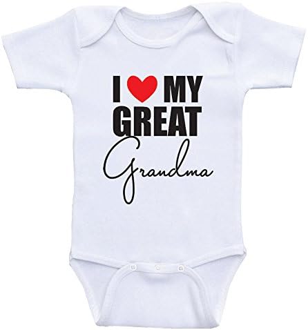Аз Обичам моята прабабушку или баба Детско Боди Твърди Риза