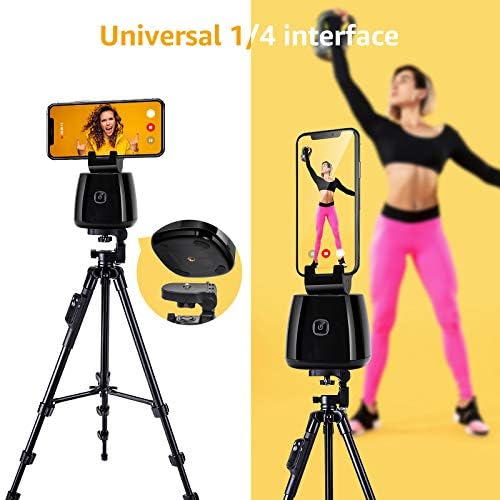 favonian Capture Genie Smart Gimbals Stabilizer, 360° Rotation Auto Face Object Tracking Camera Mountor Video Phone Holder,