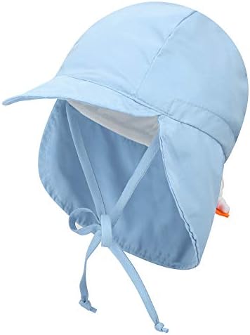 Livingston Kid ' s SPF 50+ UV Sun Ray Protective Safari Hat w/Neck Cover Sun Hat for Baby