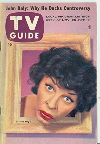 1955 TV Guide Nov 26 Martha Raye - Illinois Edition Отличен (5 от 10) Леко се използва кръчми Mickeys