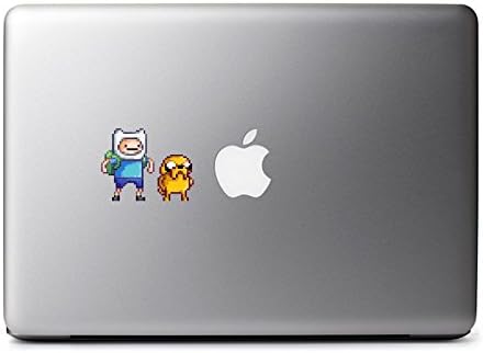 Ретро 8-Битови етикети Фин and Jake Adventure Time за MacBook Pro, iPad Pro, iPhone X, iPhone 8 Plus, iPhone 7 Plus, iPhone