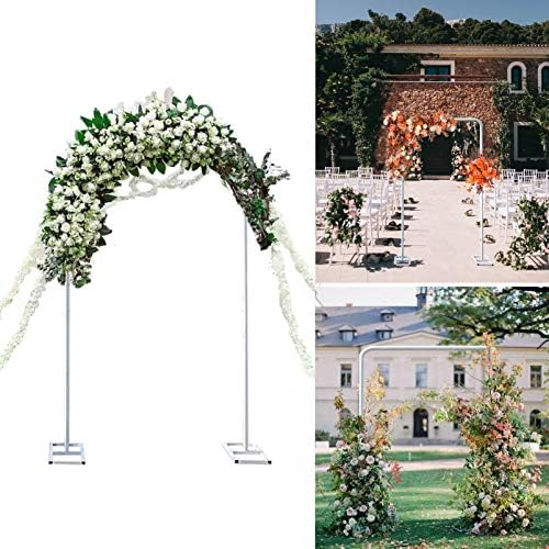 Swanna Wedding Arch Stand with Bases,Лесно Assembly Sturdy Square Garden Climbing Plant Roses Arch Kit Metal Arbor Photo