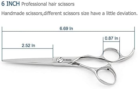 6-ИНЧОВИ ножици за коса, ножица за подстригване на коса ножици за подстригване професионален фризьорски ножици и 5,5-инчови ножица за изтъняване на коса ножица за из?